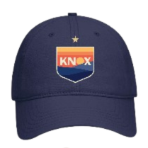 One Knox Crest Logo w/ Star Strap Back Dad Hat - Navy