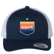 One Knox Crest Logo w/ Star Trucker Hat - Navy/White